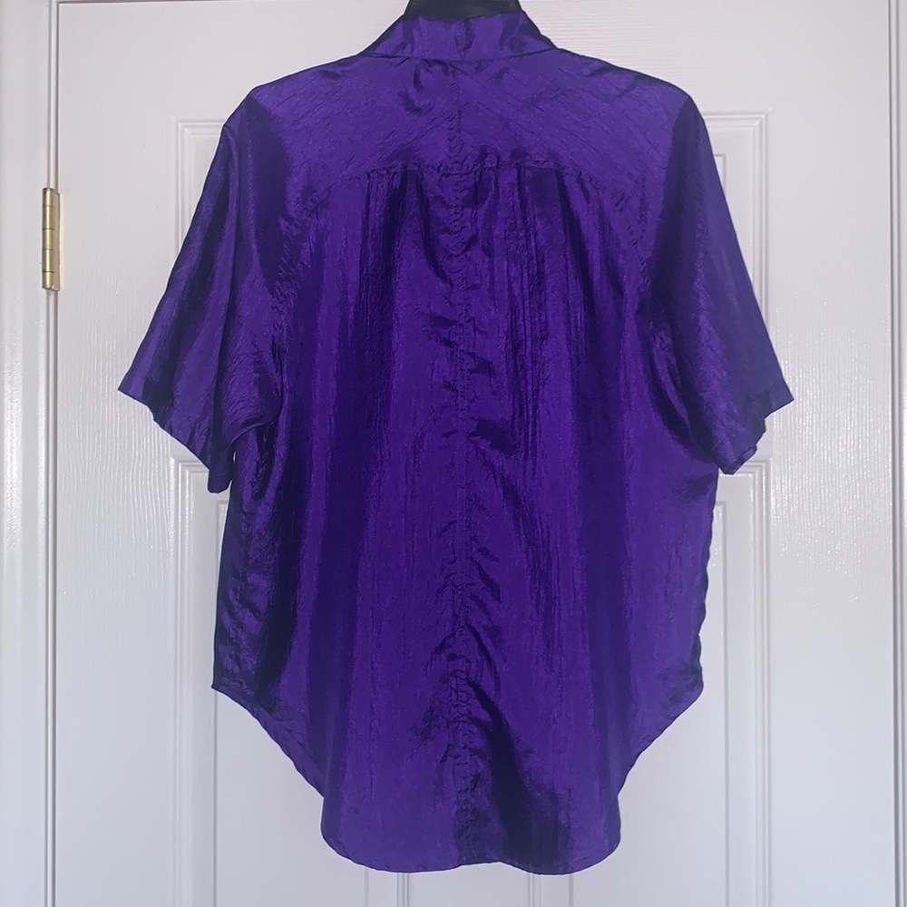 Purple Button down top - Picture 2 of 3